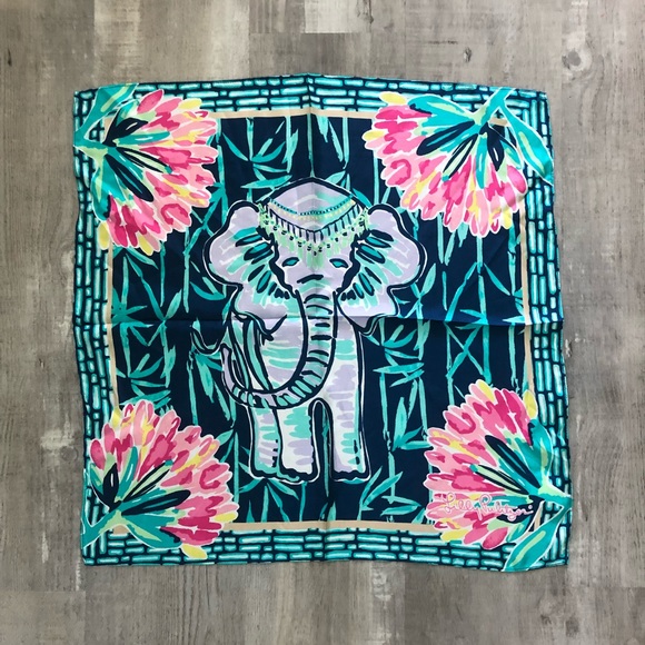 Lilly Pulitzer Other - Lilly Pulitzer GWP Elephant Silk Scarf NWOT